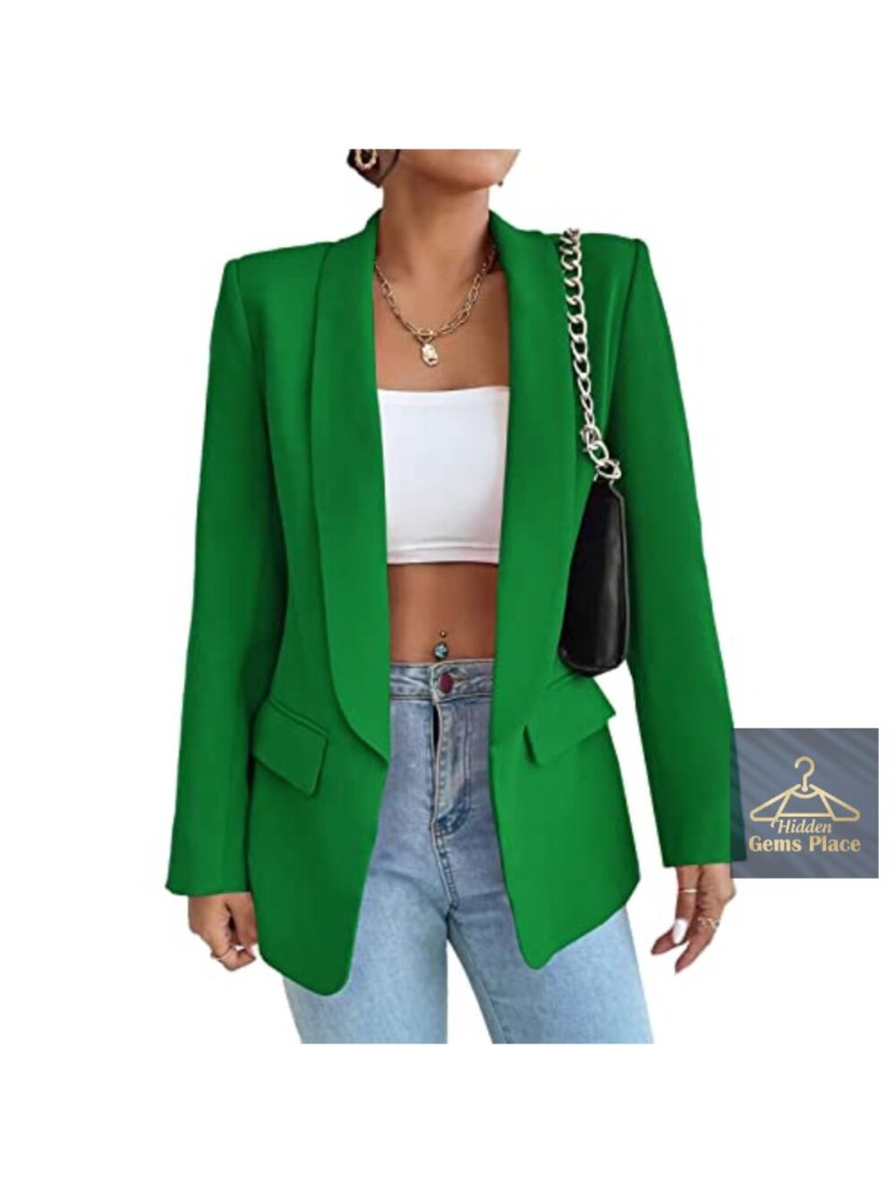 Womens Open Front Blazer Shawl Collar Long Sleeve Slim Fit Work Office Casual
